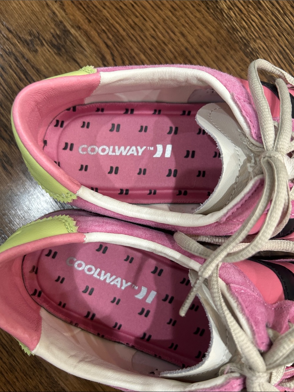 Coolway Pink and Black Women's Lace-Up Sneakers - Picture 3 of 4